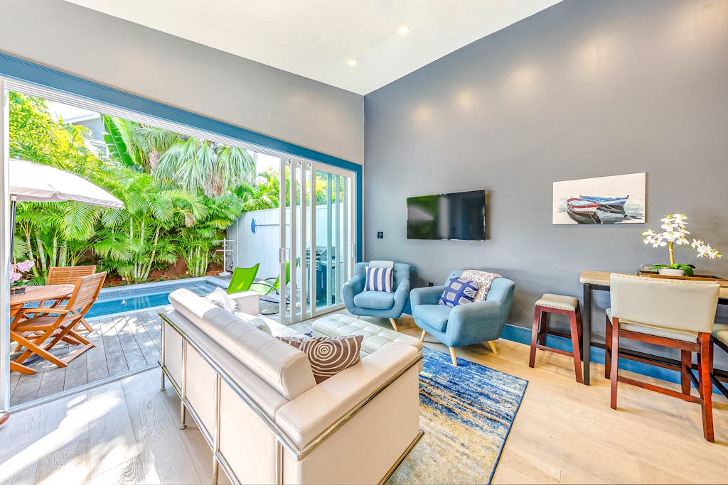 Bright Duplex with Private Heated Pool, Central AC, WiFi, & Private Washer/Dryer