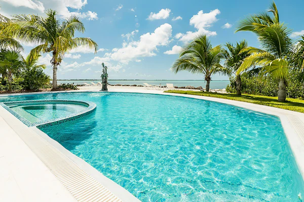 Sublimely private luxury home with enveloping oceanfront views near Key West
