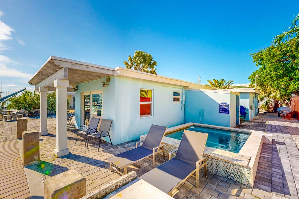 Canal-front home remodeled for HGTV with private swimming pool