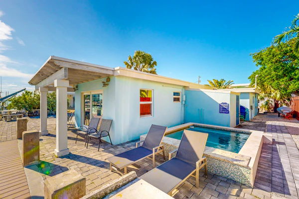 Canal-front home remodeled for HGTV with private swimming pool