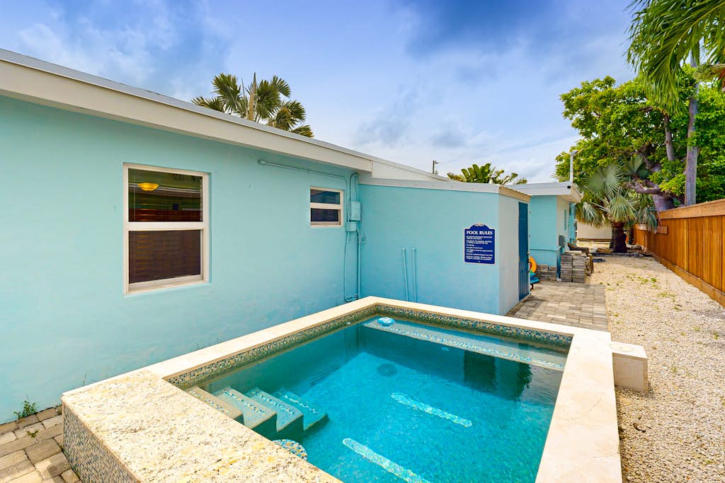 Canal-front home remodeled for HGTV with private swimming pool