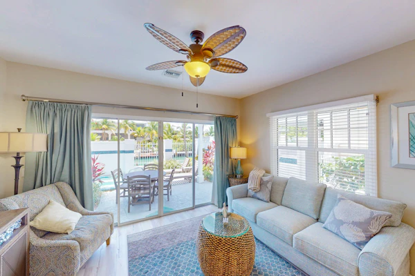 Enchanting waterfront townhouse with balcony, plunge pool, & washer/dryer