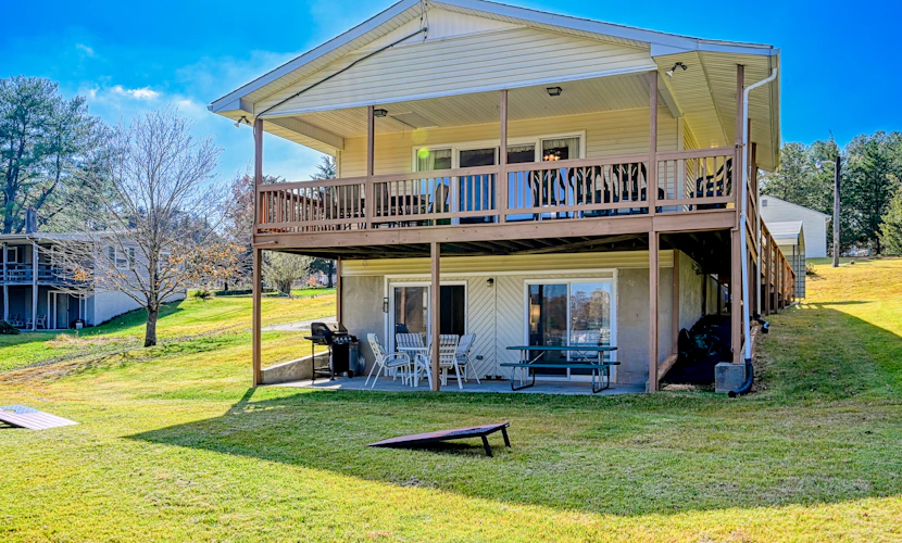 Dog-friendly lakefront home with dock, kayaks, washer/dryer, & central AC