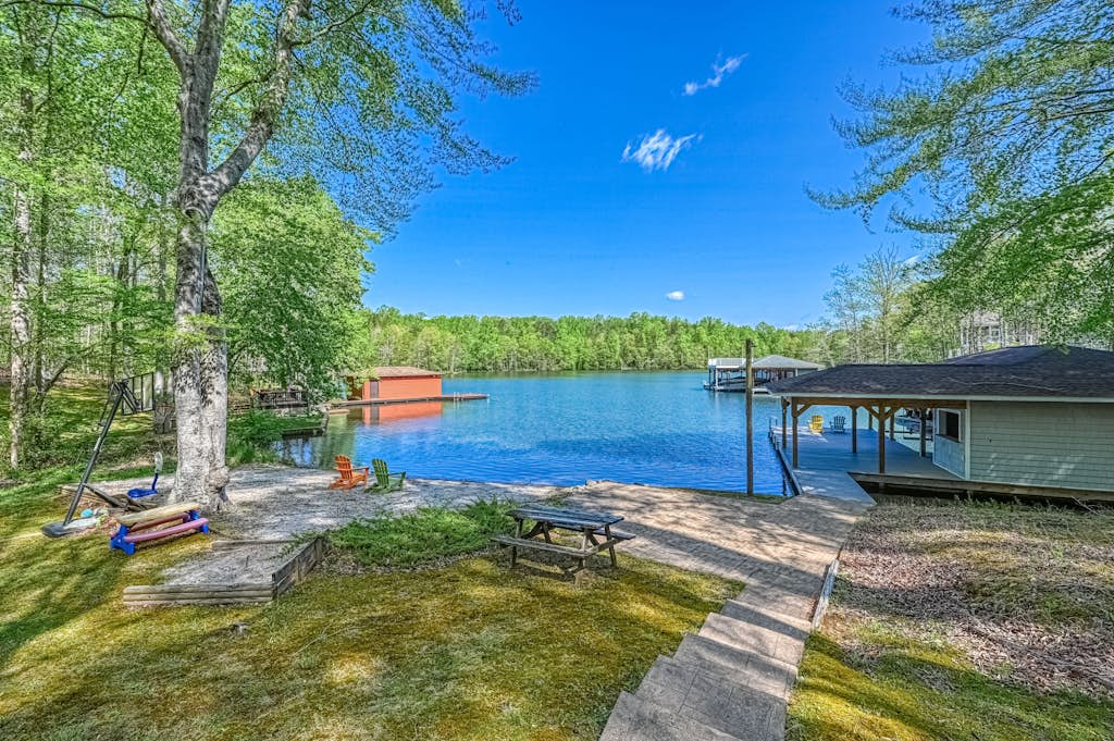 Secluded lakefront home w/private beach, deck, gas grill, firepit, lake views