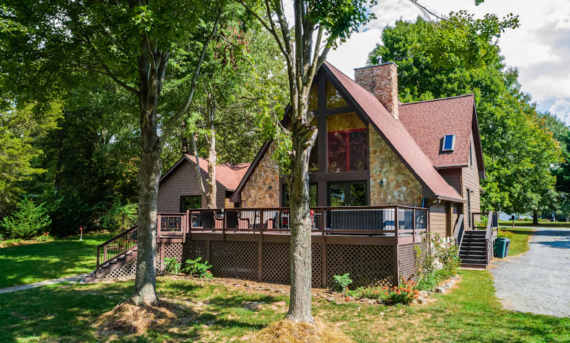 Lakefront Retreat with Dock, Private Hot Tub, Central AC, and Private Beach