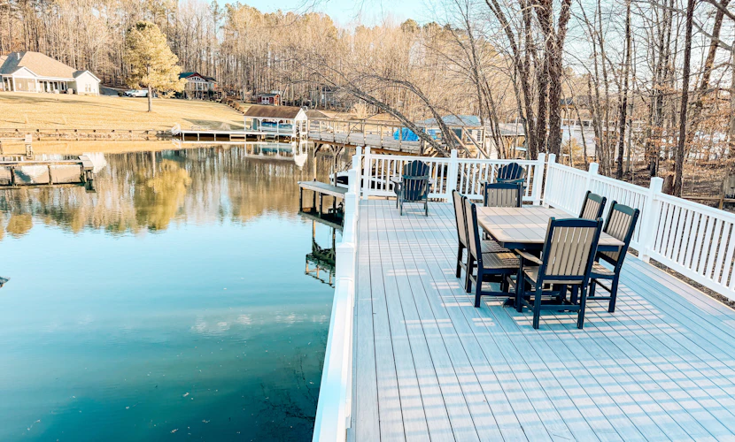 Lakefront home with brand-new hot tub, dock, kayaks, SUP, game room & firepit