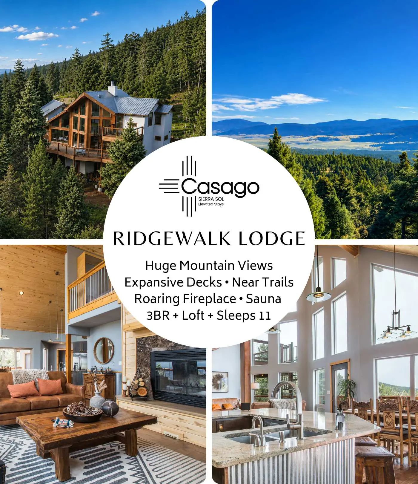 RidgeWalk Lodge - Epic 9200' Views, Sauna & Decks