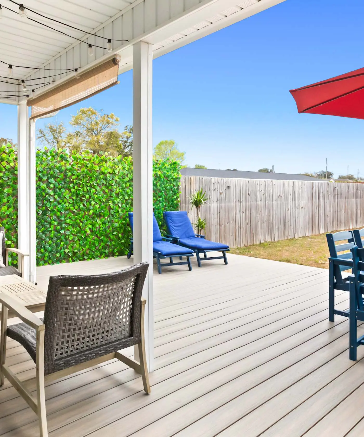 New Home with Fenced Yard, Large Deck & Fire Pit