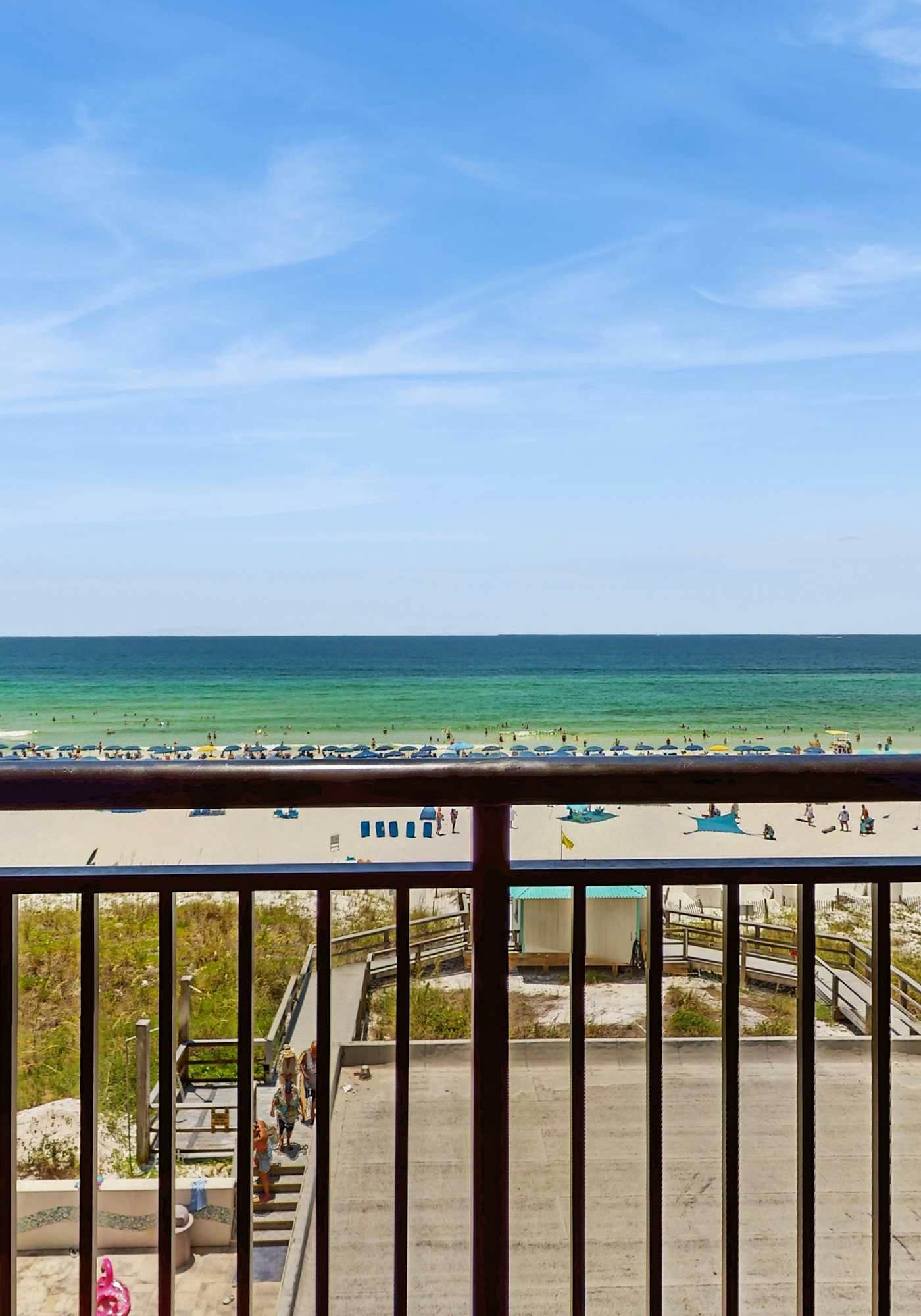Gorgeous gulf front condo with pools, hot tub, and gym