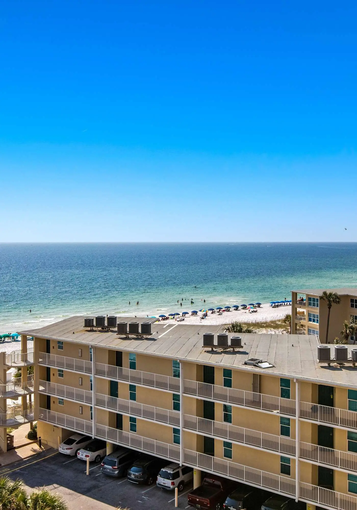 Gorgeous gulf front condo with pools, hot tub, and gym