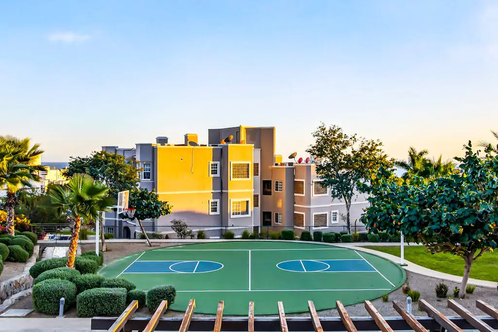 Modern apartment with. ocean view, pool, patio, tennis, & gym