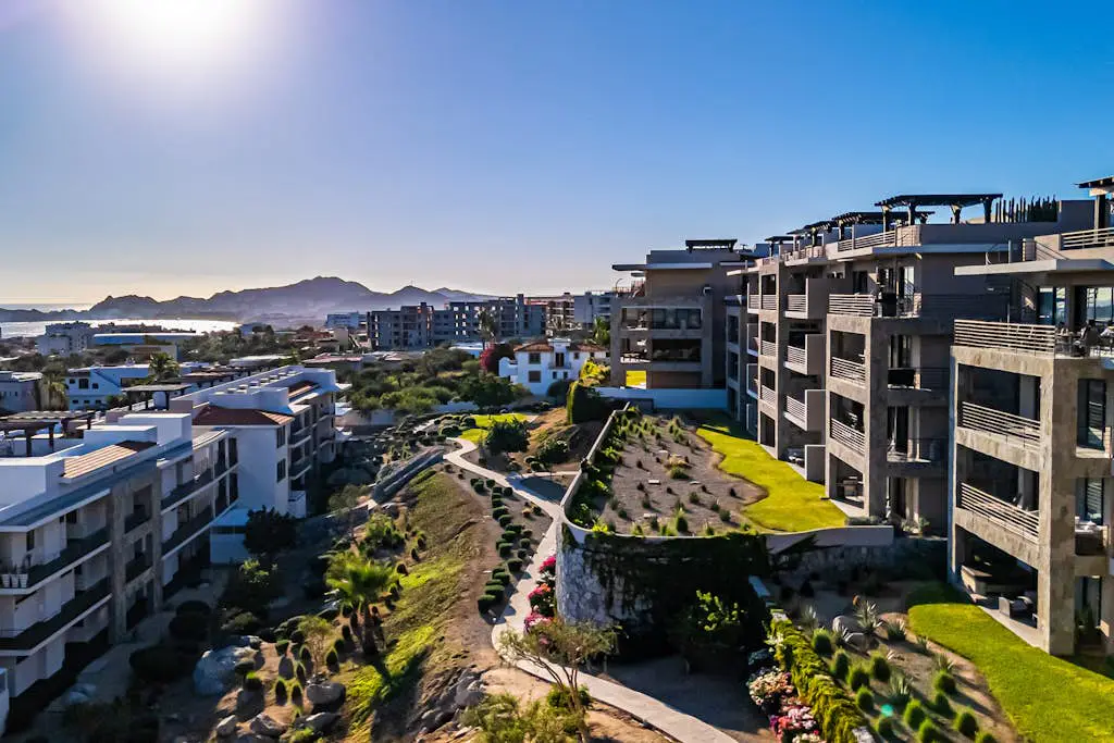 Modern apartment with. ocean view, pool, patio, tennis, & gym
