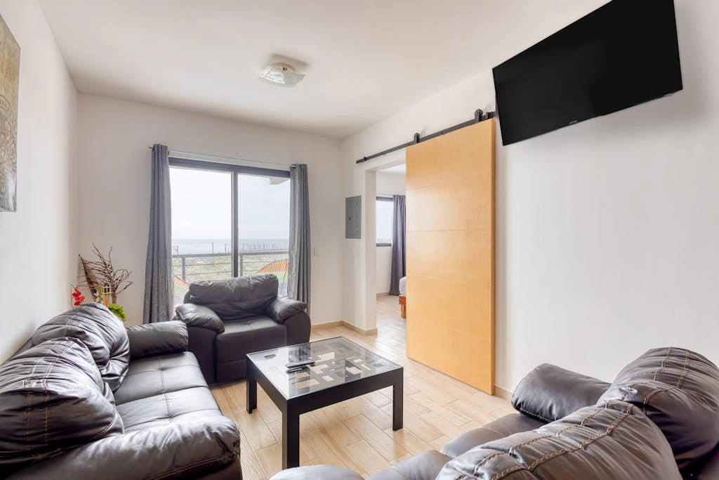 Ocean view condo with scenic balcony, well-equipped kitchen, internet, & W/D