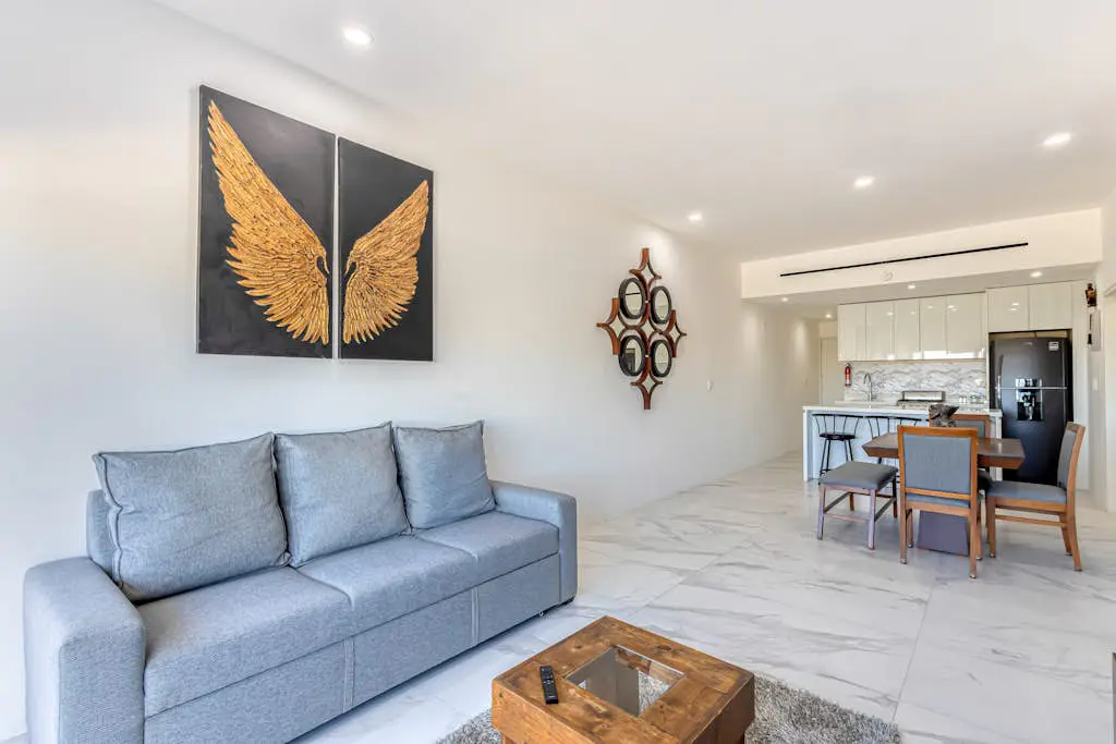 Luxury condo with shared gym, rooftop pool, and centrally located