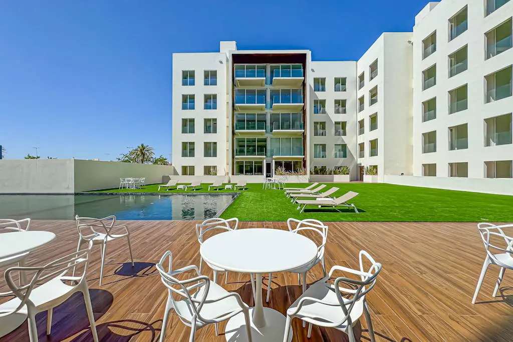 Luxury condo with shared gym, rooftop pool, and centrally located