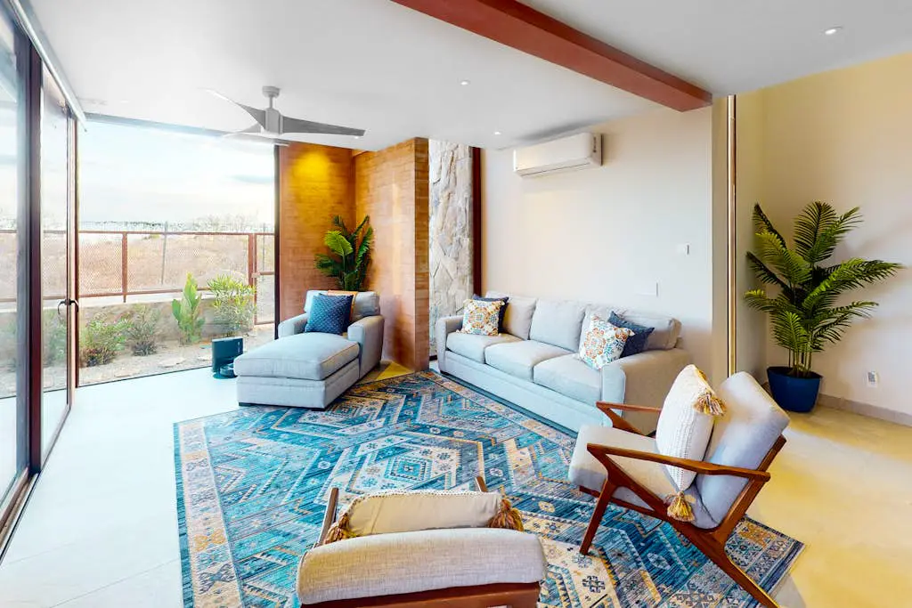 Luxury house with private pool, ocean view, inviting balcony & elegant charm