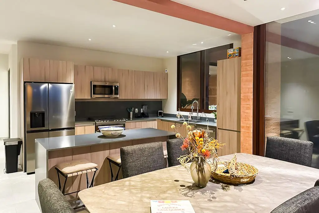 Luxury house with private pool, ocean view, inviting balcony & elegant charm