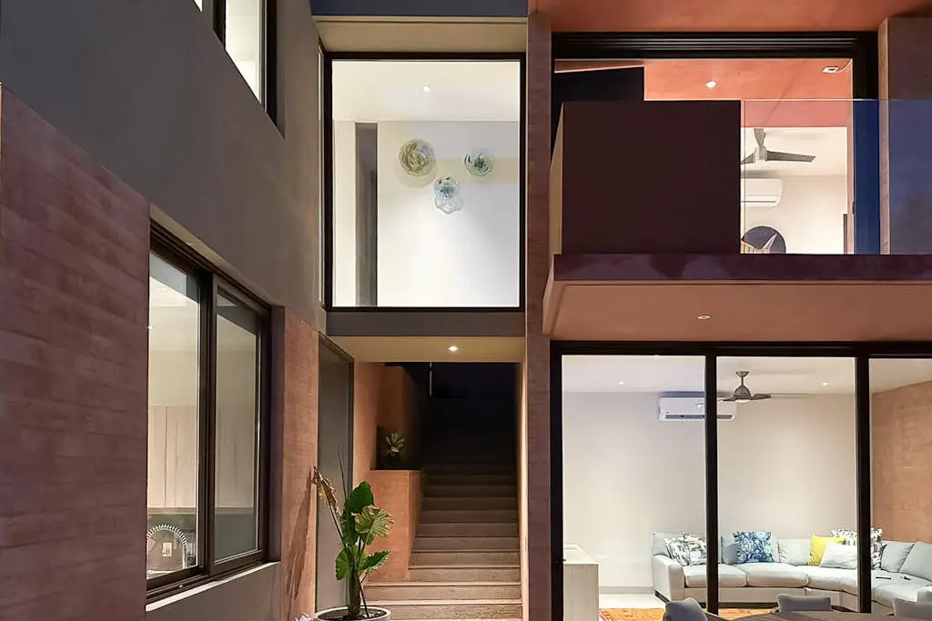 Luxury house with private pool, ocean view, inviting balcony & elegant charm