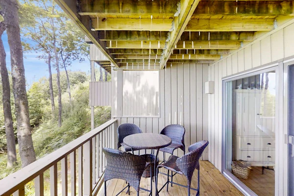 Comfy Glen Arbor condo with stunning Lake Michigan views, deck, & fireplace