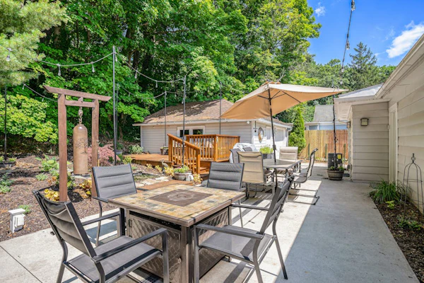 Fantastic Retreat Near the Lake w/ a Spacious Deck, Firepit, & Private Hot Tub
