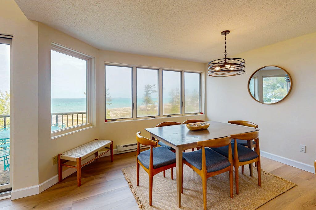 Darling condo on Lake Michigan with washer/dryer, deck, lake views, fireplace