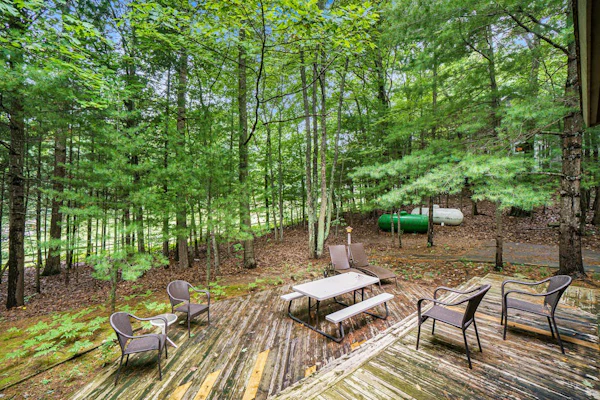 Secluded home with three kitchens, vaulted ceilings, washer/dryer, & patios