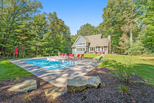 Spacious Home with Two Fireplaces, Game Room, & Private Pool - Walk to the Lake