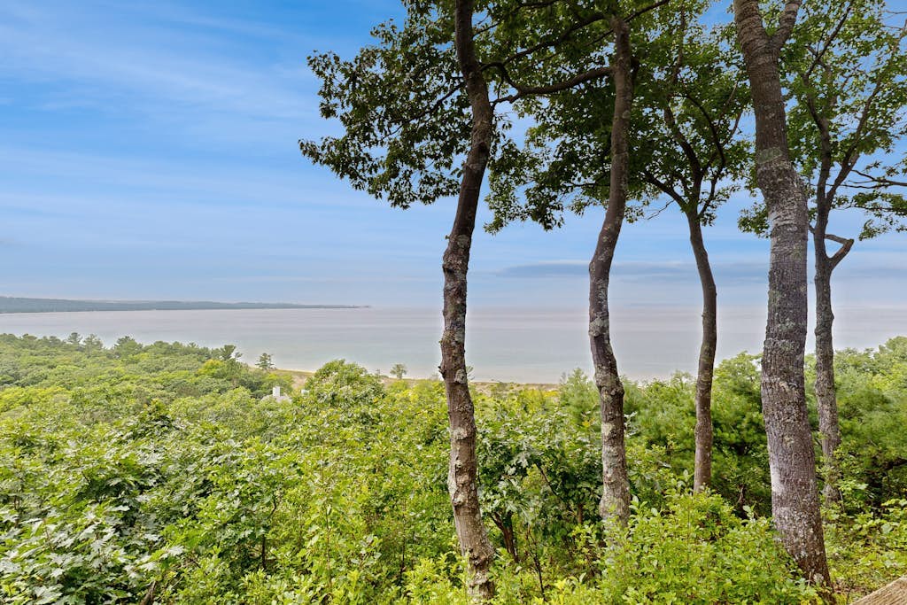 Single-level lakefront hideaway with a deck, fireplace, & washer/dryer