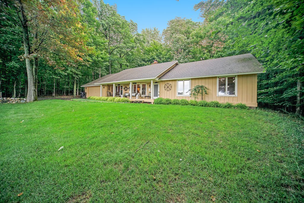 Scenic bay view home w/ a full kitchen + family-friendly
