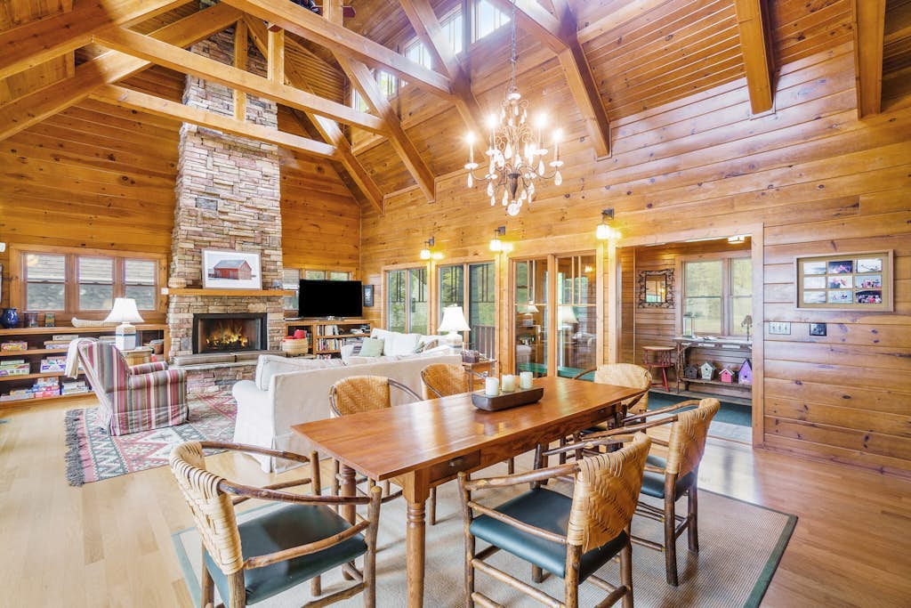 Lakefront home with Platte Lake views - private dock, kayaks & paddleboards