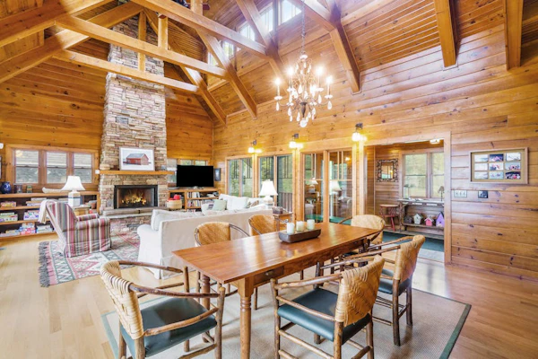 Lakefront home with Platte Lake views - private dock, kayaks & paddleboards