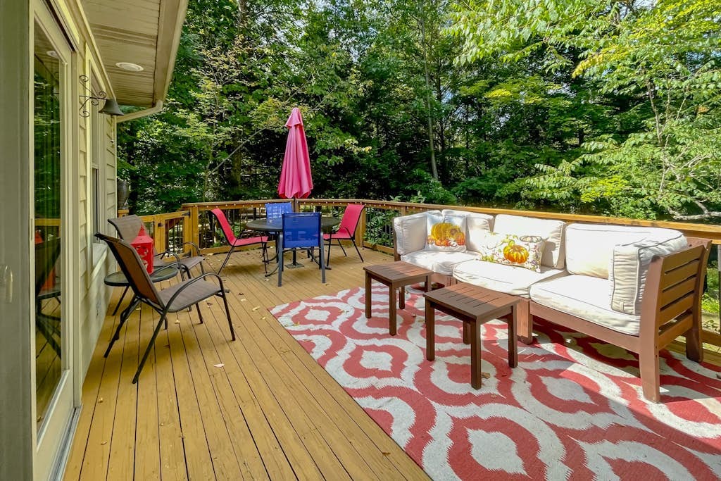 Riverfront home with deck & fireplace - near Crystal Mountain & golf courses