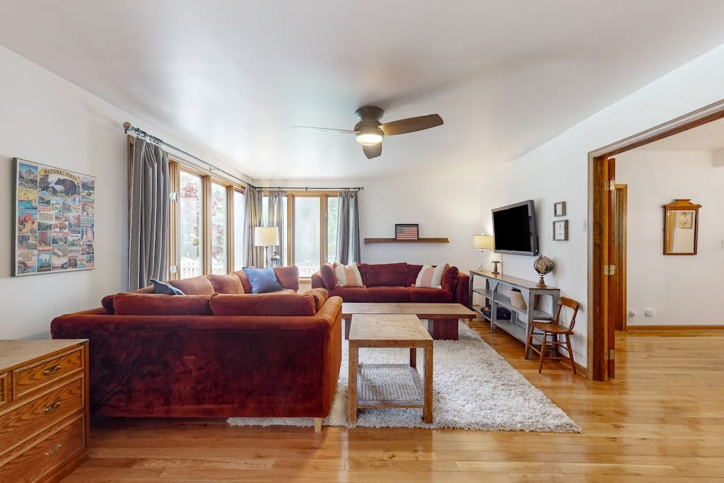 Dog-friendly home in the perfect location with enclosed yard, streaming, & W/D