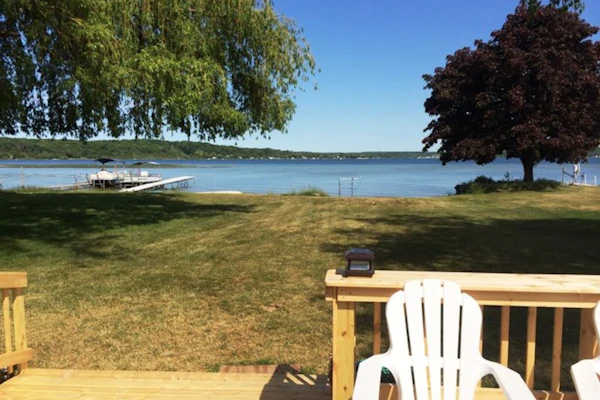 Remodeled, waterfront home on Portage Lake with dock & firepit - 2 dogs OK