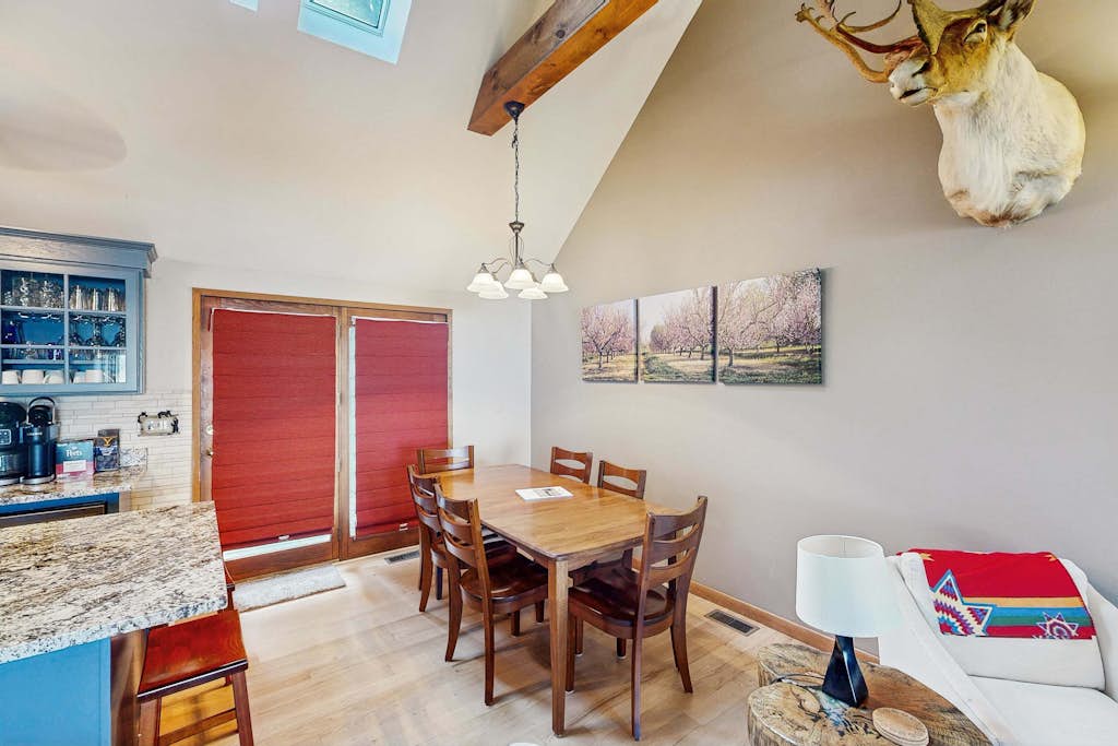 Dog-friendly secluded home near Suttons Bay with water views, firepit, fireplace
