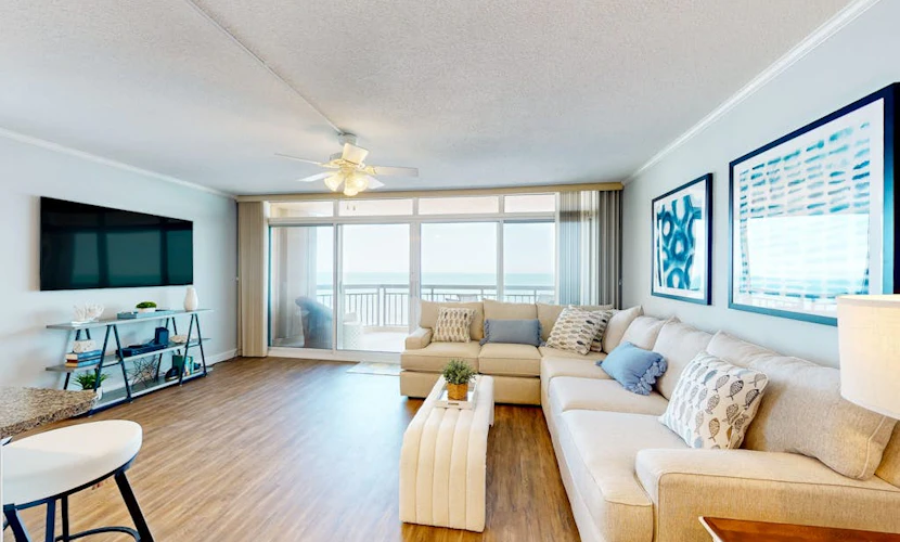 Fountainhead Towers condo with ocean view, washer/dryer, pool, & tennis