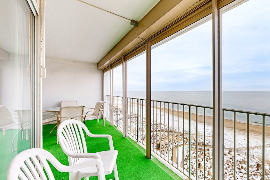 Beachfront condo with indoor pool, new fitness center, ocean & beach views