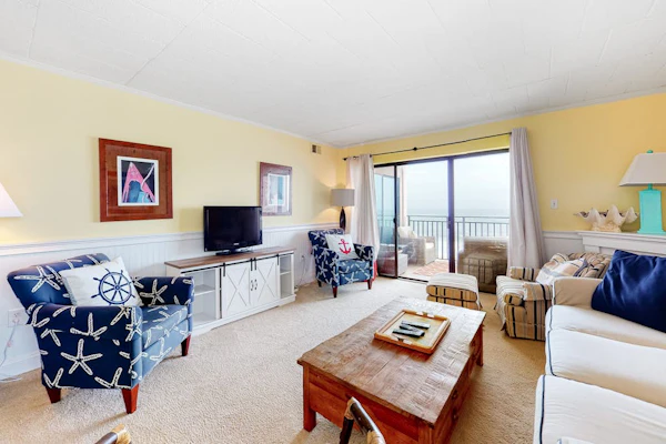 Sunkissed Beachfront Condo w/Private Balcony, Central A/C, Private Washer/Dryer