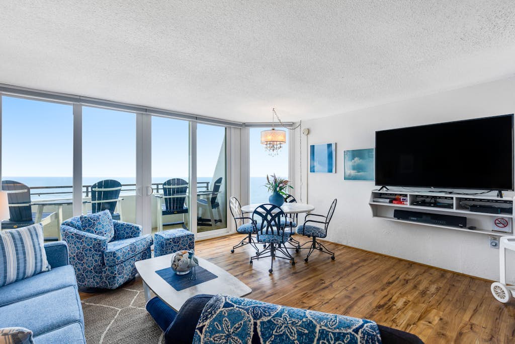 Oceanfront condo with two balconies, amazing views, WiFi, AC, & shared pool