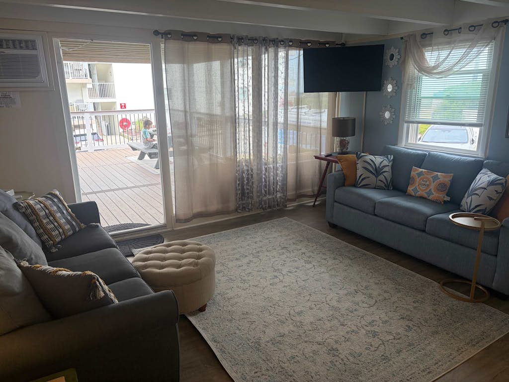Convenient Condo w/Waterfront Deck, Free WiFi, Board Games, Partial A/C, W/D