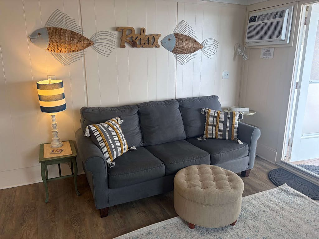 Convenient Condo w/Waterfront Deck, Free WiFi, Board Games, Partial A/C, W/D