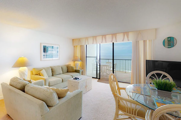 Oceanfront Condo with Beach Views, Balcony, AC, WiFi & Shared Outdoor Pool