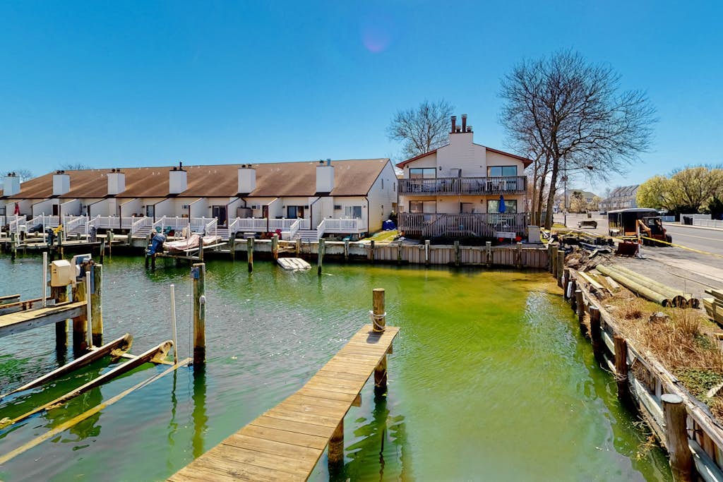 Waterfront townhome with a scenic balcony