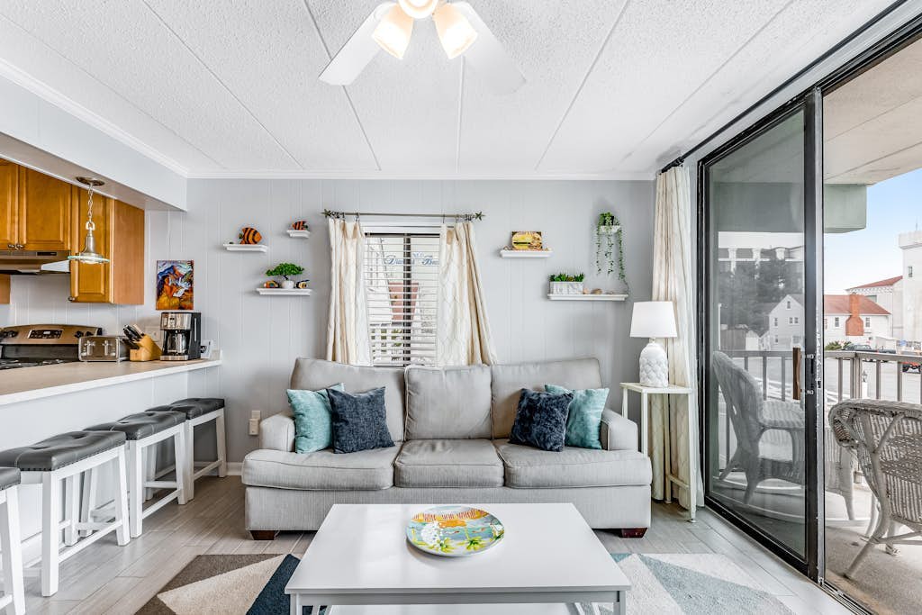 Bright, sunny condo with ocean and bay views in walkable Midtown location