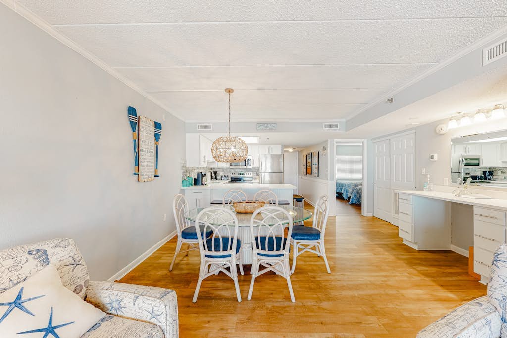 Side Ocean View Condo near the Boardwalk with Balcony, AC, WiFi & Shared Pool