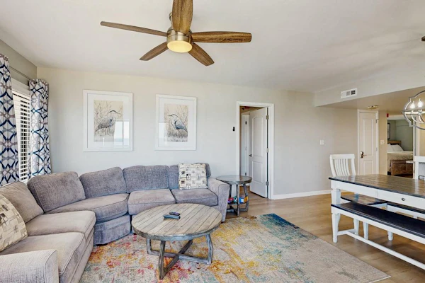 Oceanfront condo near golf & the beach with pool, balcony, W/D, & central AC