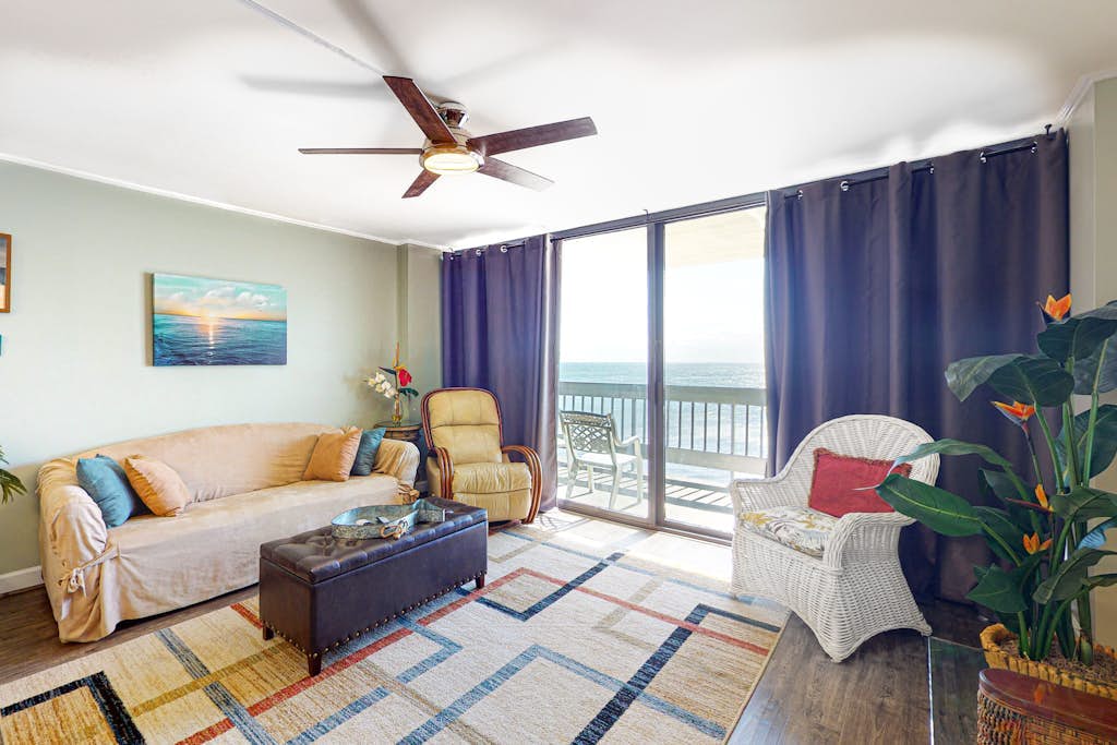 Updated oceanfront Century I condo w/pool, ocean/bay views, AC - steps to beach