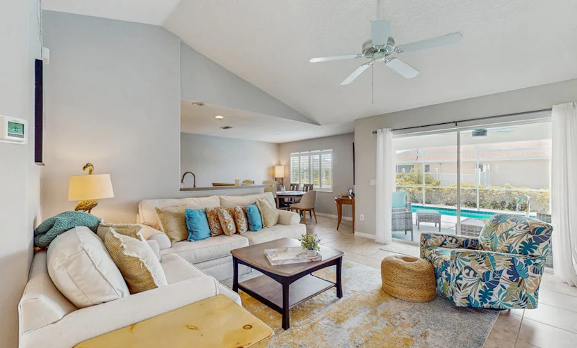 Spacious home with private saltwater heated pool, gas grill, close to the beach