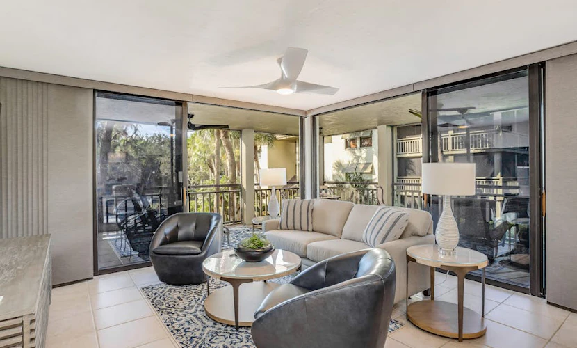 2nd-floor condo with private beach access, lanai, and access to heated pool