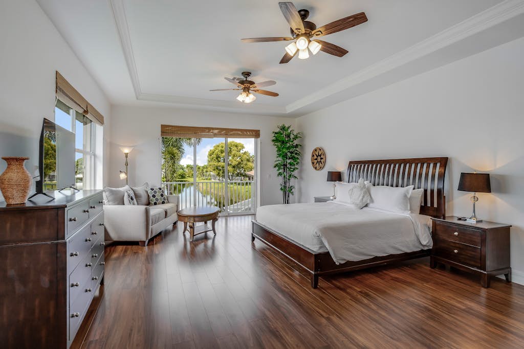 Updated lake-view luxury home with private heated pool & jetted tub